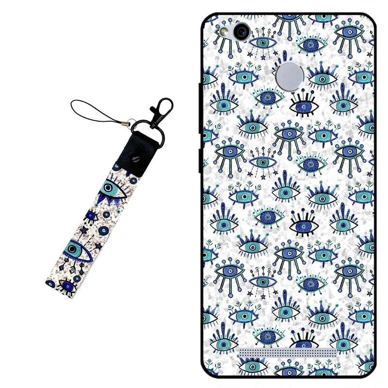 کاور مگافون طرح چشم نظر مدل 6464 مناسب برای گوشی موبایل شیائومی Redmi 3 / 3s / 3 Pro به همراه بند