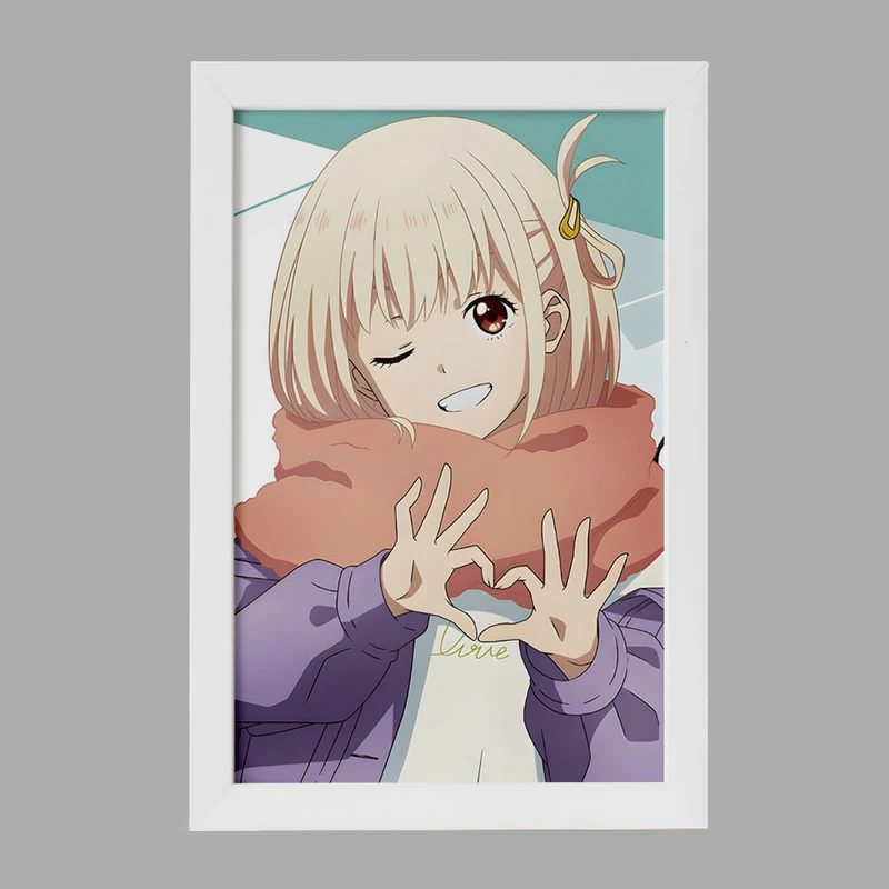 تابلو خندالو مدل تاکینا و چیساتو انیمه لیکوریس ریکویل Lycoris Recoil  کد 23091