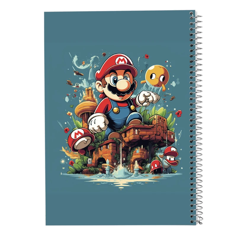 دفتر مشق 100 برگ مدوپد مدل سوپرماریو super mario کد DF2924