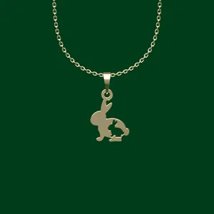 گردنبند طلا 18 عیار زنانه مدوپد مدل خرگوش کد FF2-1-1048