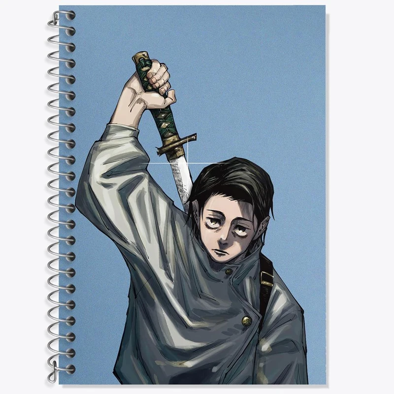 دفتر زبان 50 برگ خندالو مدل دو خط طرح یوتا اوکتسو انیمه جوجوتسو کایزن کد 11068