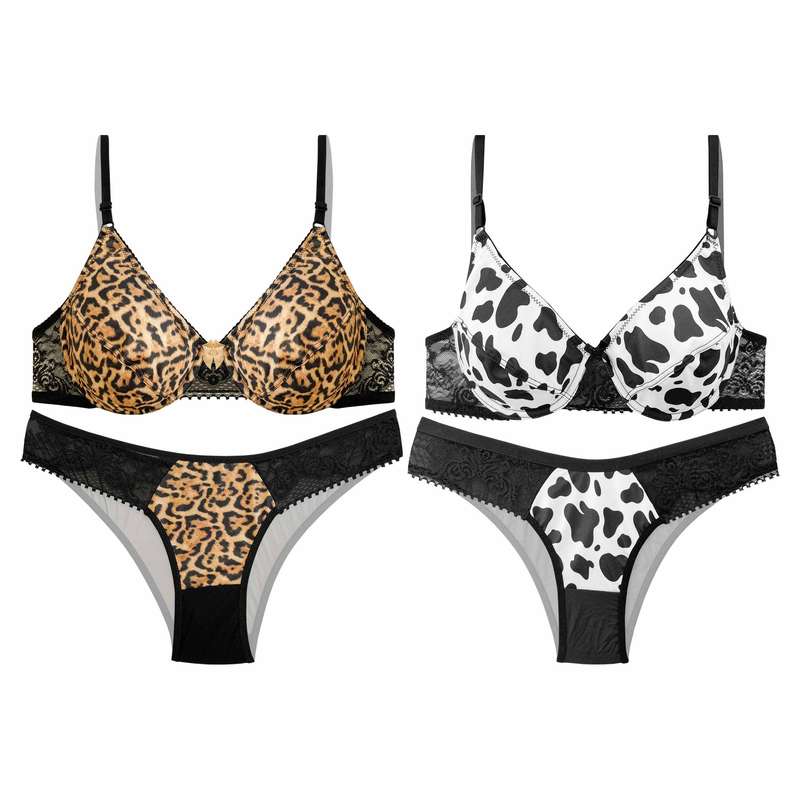 ست شورت و سوتین زنانه نوشه پوش کد 66107-661011 مجموعه 2 عددی