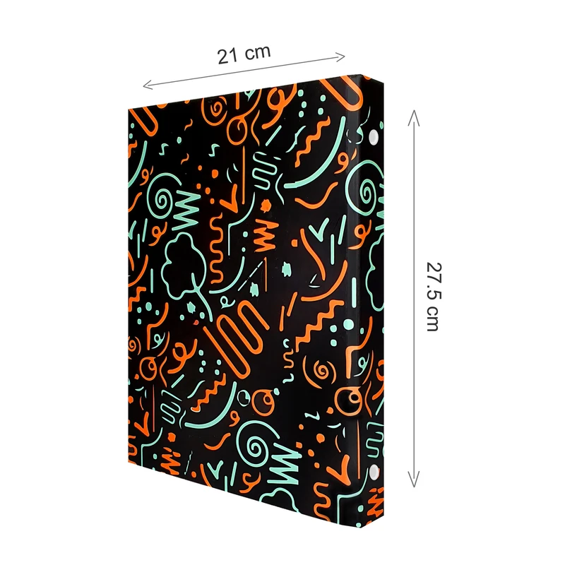 عکس شماره 4 : دفتر کلاسوری 100 برگ پدیده نقش مدل 26 حلقه کد 01