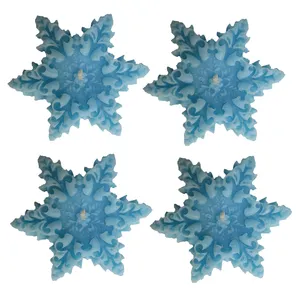 شمع طرح دانه برف کد SAV-081 بسته 4 عددی