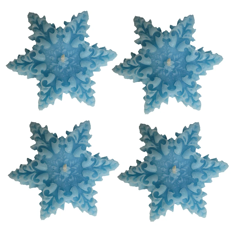 شمع طرح دانه برف کد SAV-081 بسته 4 عددی