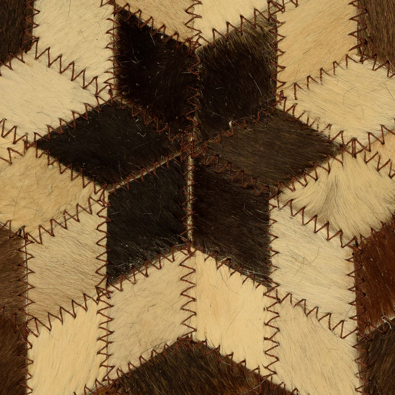 رومیزی کلاژ چرم و پوست مدل شش ضلعی کد 0012