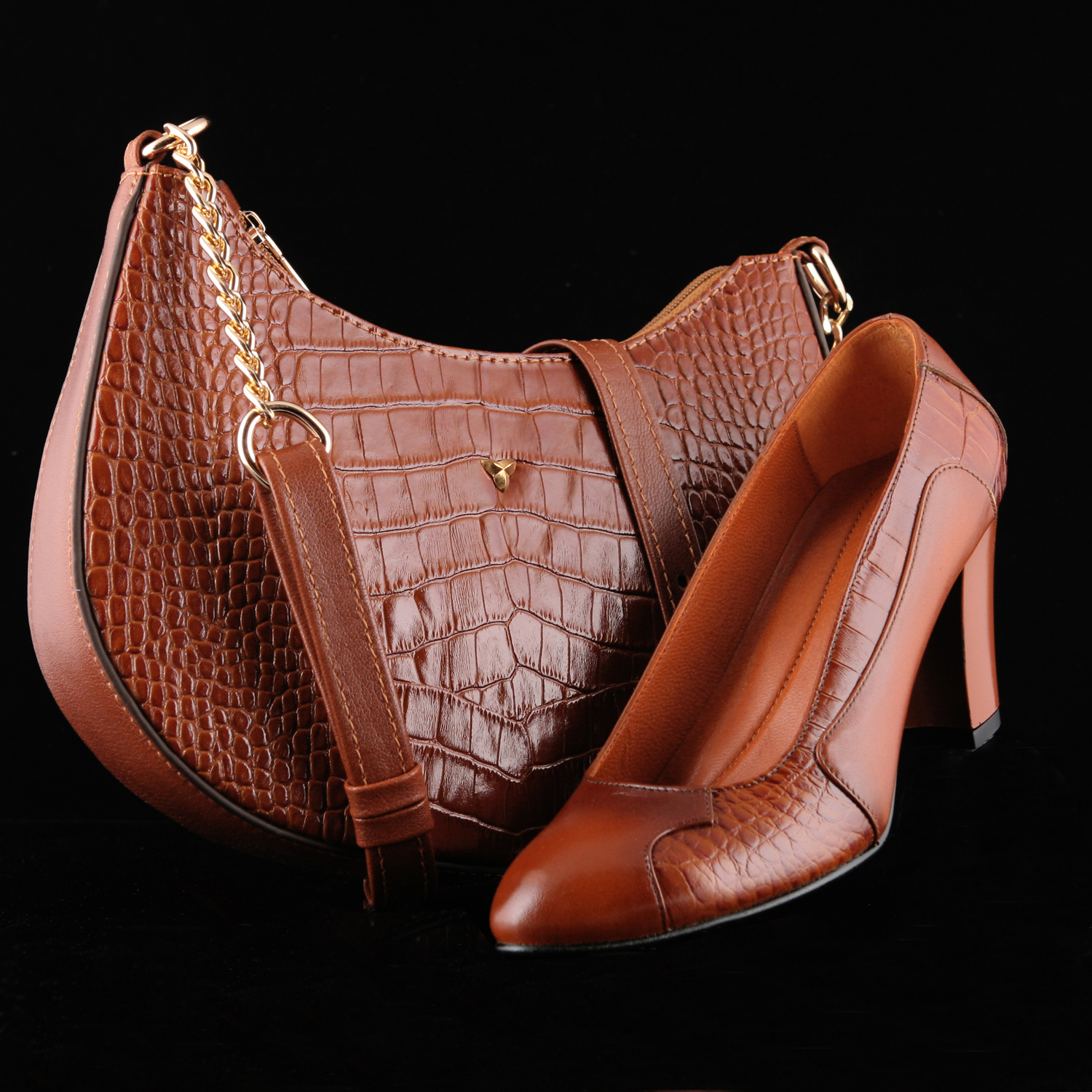 ست کیف و کفش زنانه چرم یلسان مدل دلسا کد ANA-GC-904-asl -  - 1