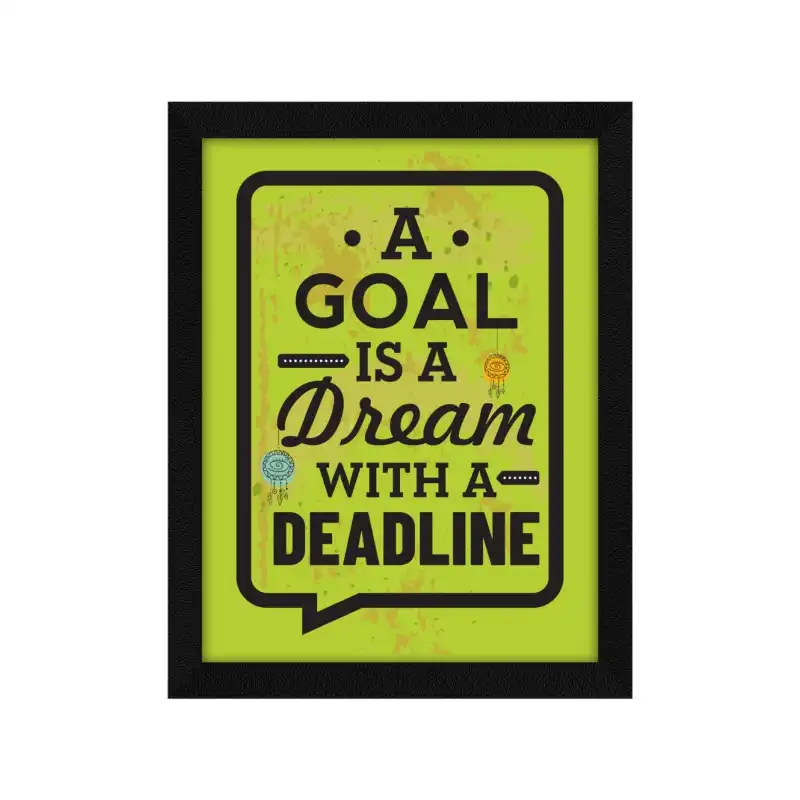 تابلو مدل دکوراتیو طرح انگیزشی هدف رویایی است با خط پایان