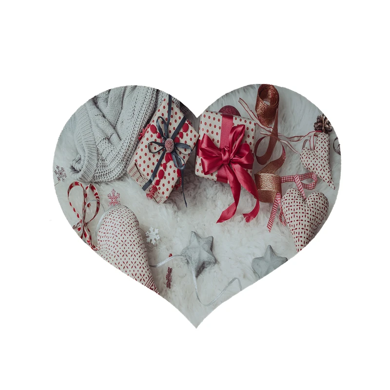 پادری مدل قلب طرح کادو کد 8382 سایز 90 × 90 سانتی متر