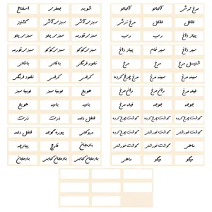 برچسب مدل نظم دهنده یخچال فریزر آشپزخانه طرح SM13*mrtk کد 020 مجموعه 80 عددی