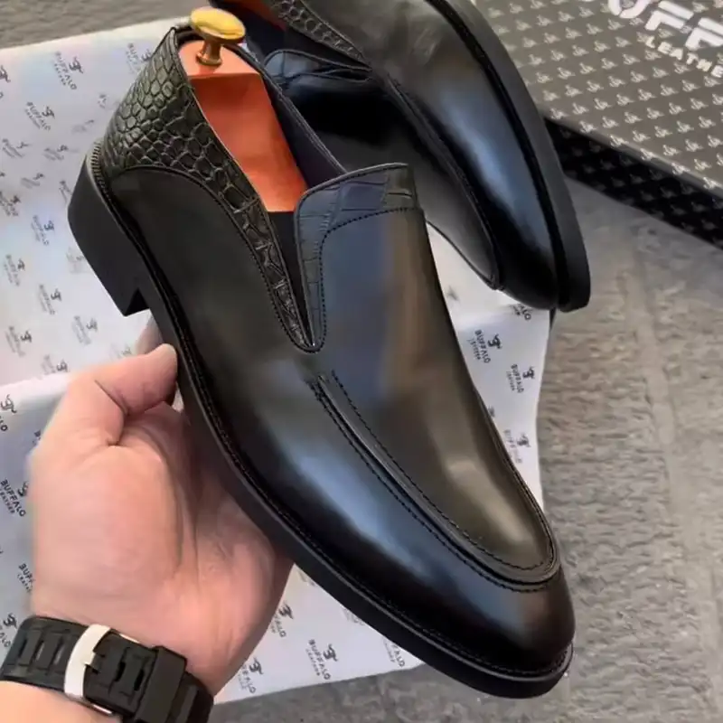 کفش مردانه مدل چرم طبیعی کد 8001-bofa.bahman