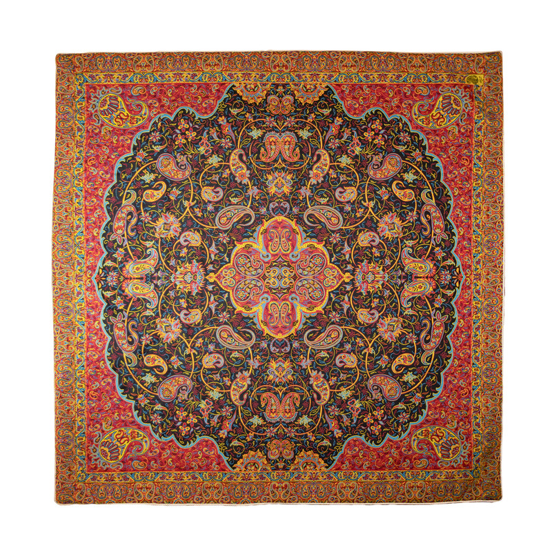 رومیزی ترمه صنایع دستی اریسا مدل ابریشم