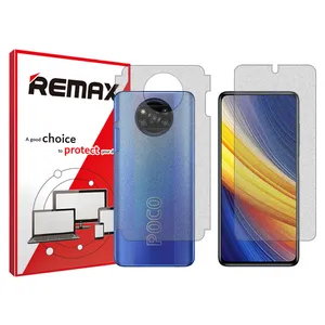Remax brand shockproof Matte screen protector glass for Xiaomi Poco X3 Pro along with the back protector