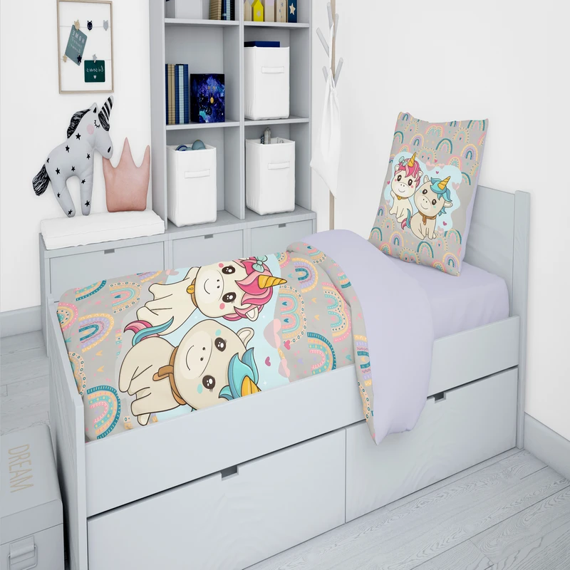 سرویس روتختی کودک مدل 3058 یک نفره 5 تکه