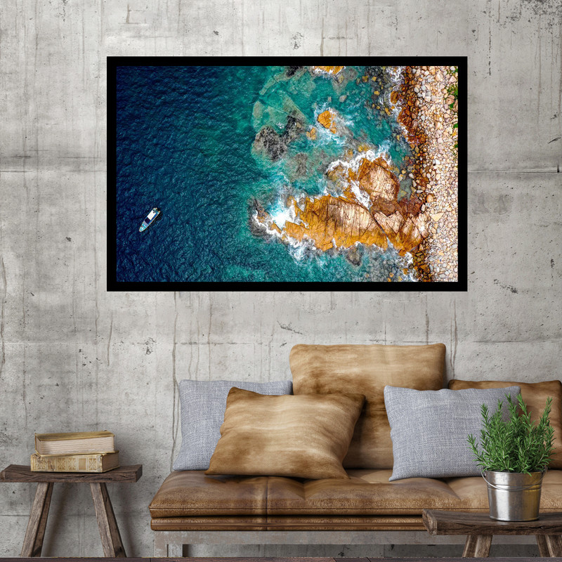 تابلو نوری بکلیت طرح ساحل صخره ای مدل B-MO1535