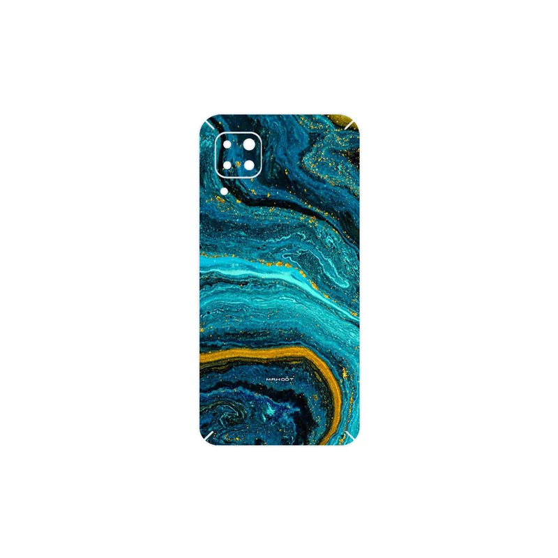 برچسب پوششی ماهوت مدل Turquoise marblewith golden streaks مناسب برای گوشی موبایل هوآوی Nova 7i