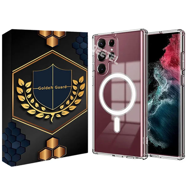 کاور گلدن گارد مدل clear case مگ سیف مناسب برای گوشی موبایل سامسونگ Galaxy S24 ultra / S24ULTRA