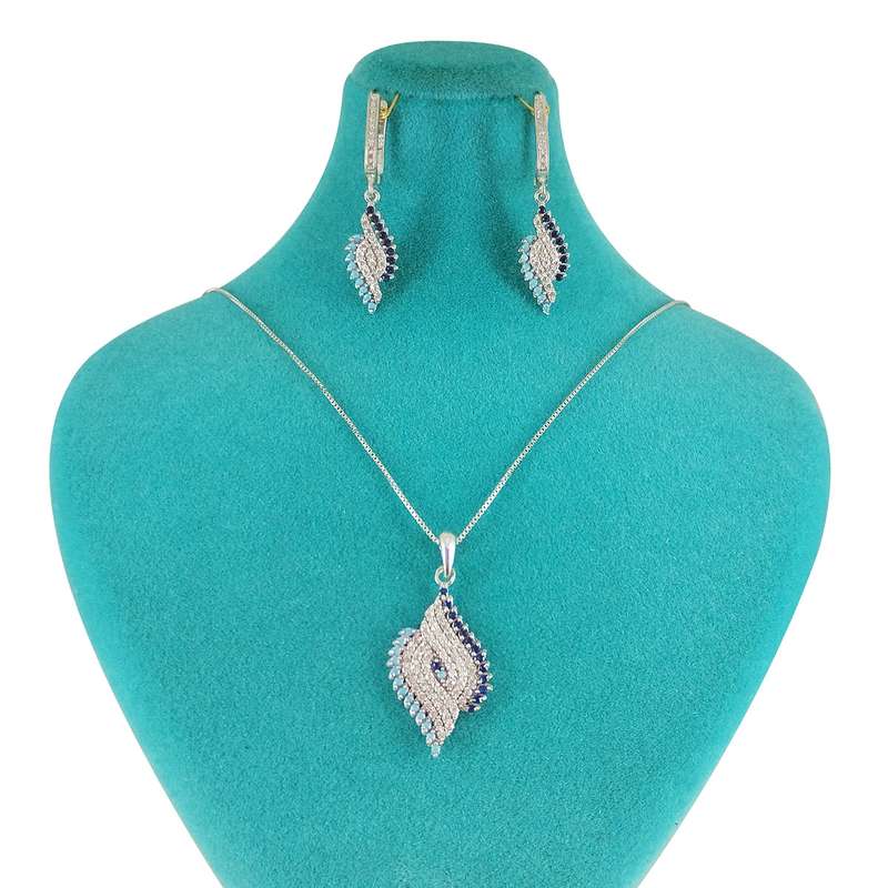 نیم ست نقره زنانه سلین کالا مدل چشم نظر کد PC2-1