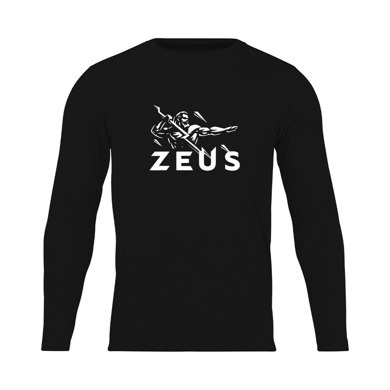 تی شرت آستین بلند مردانه مدل Zeus_N1_0450 رنگ مشکی
