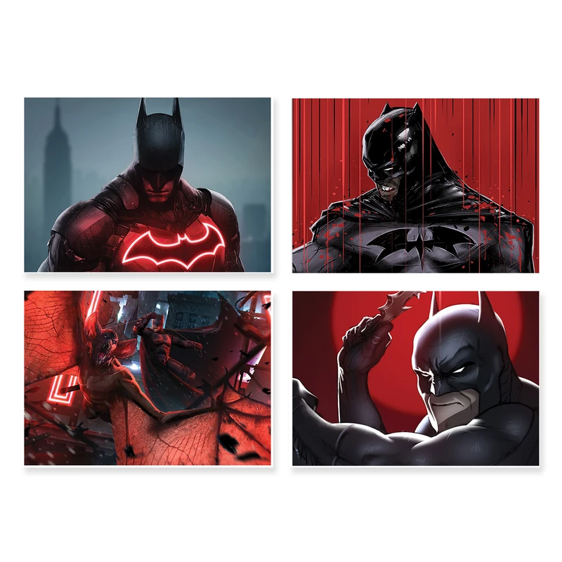 پوستر طرح بتمن کد A-2198- Batman مجموعه 4 عددی