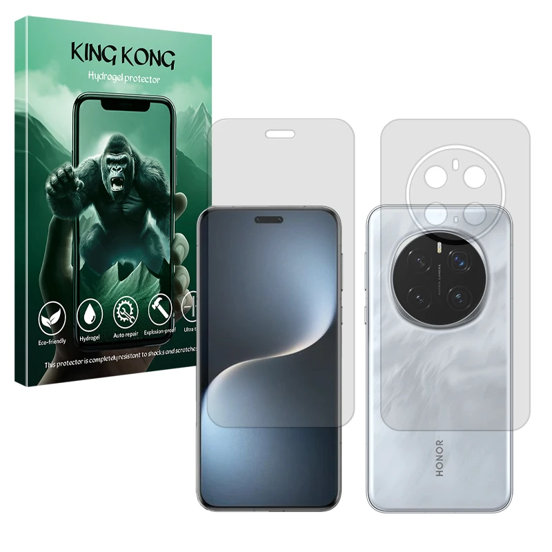 محافظ صفحه نمایش مات کینگ کونگ مدل Tough مناسب برای گوشی موبایل آنر Magic7 Pro به همراه محافظ پشت گوشی