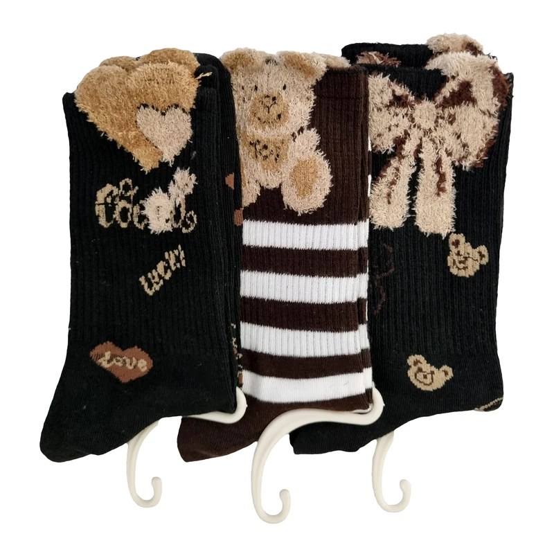 جوراب ساق بلند زنانه مدل 3-01299 بسته 3 عددی