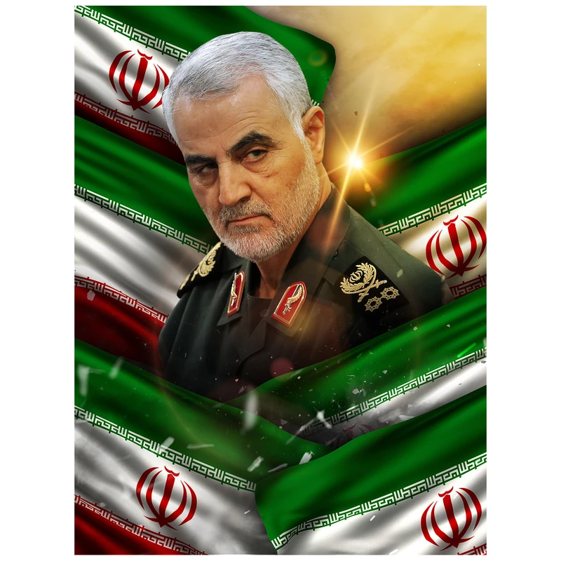 تابلو شاسی مدل سردار شهید حاج قاسم سلیمانی کد 31