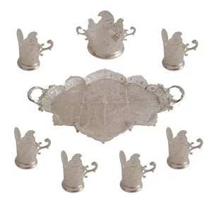سرویس چای خوری ملیله بیضی کد 09 بسته 8 عددی