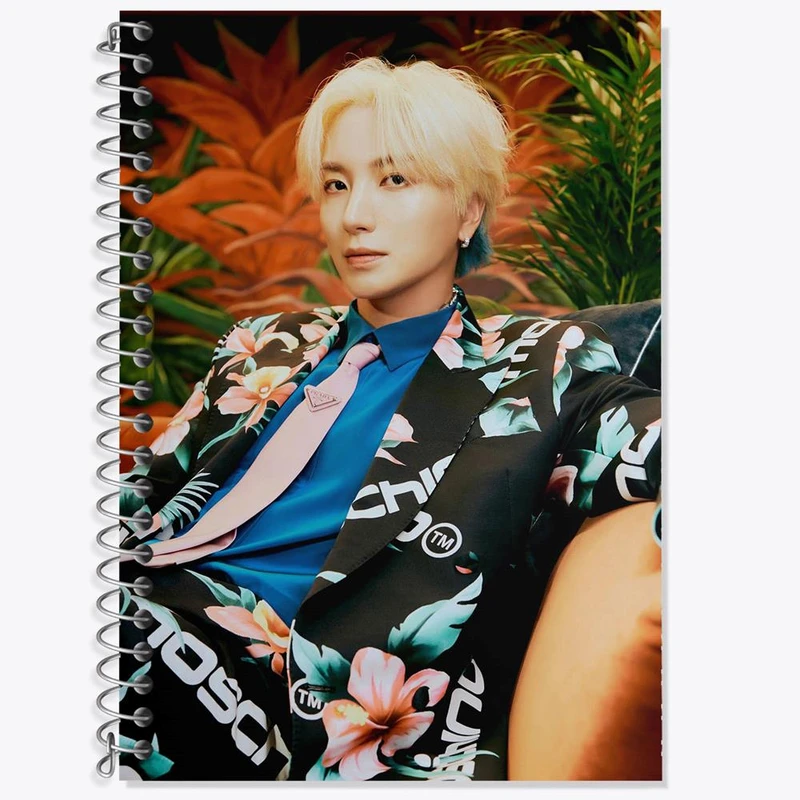 دفتر زبان 50 برگ خندالو مدل سه خط طرح لیتوک گروه سوپر جونیور Super Junior کد 21453