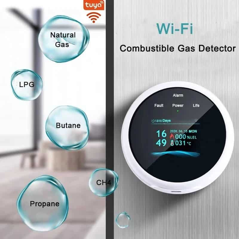 سنسور نشت گاز هوشمند مدل WIFI-LCD
