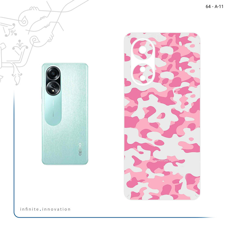 برچسب پوششی ماهوت مدل Army_Pink مناسب برای گوشی موبایل اپو A58 4G