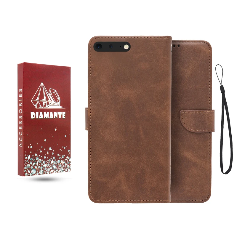 کیف کلاسوری دیامانته مدل جاکارتی بنددار مناسب برای گوشی موبایل اپل iPhone 8 Plus به همراه بند آویز