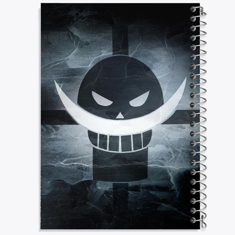 دفتر نت موسیقی 50 برگ خندالو مدل علامت خدمه وایت برد انیمه وان پیس One Piece کد 11438