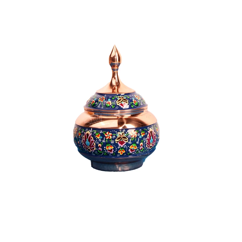 شکلات خوری ‎‎مس و پرداز‎ ‎‎رنگ‎ ‎سورمه ای‎ ‎طرح‎ ‎ختایی‎ ‎ ‎‎‎‎مدل 1001200053