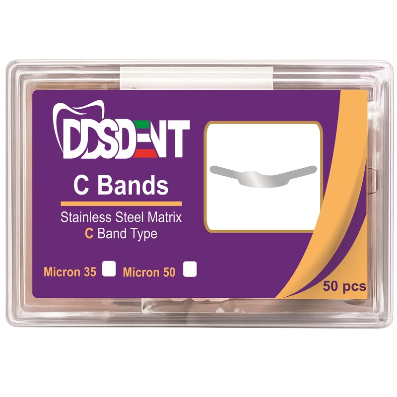 نوار ماتریکس دندانپزشکی دی دی اس دنت مدل C-BAND بسته 50 عددی