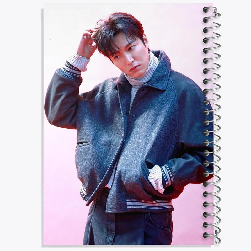 دفتر ژورنال نویسی 50 برگ خندالو مدل نقطه ای طرح لی مین هو Lee min ho کد 12384
