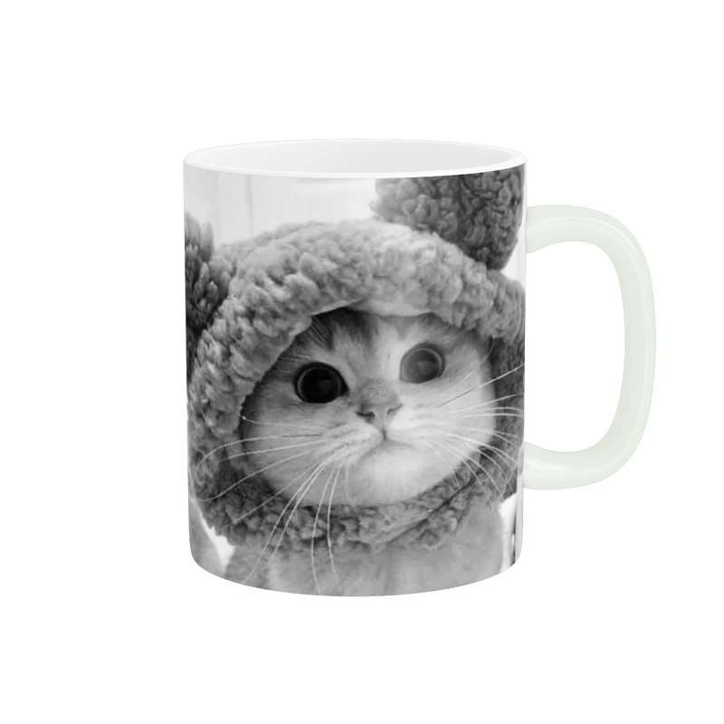 ماگ پاد آفرین طرح گربه فانتزی مدل کلاه کد 1239