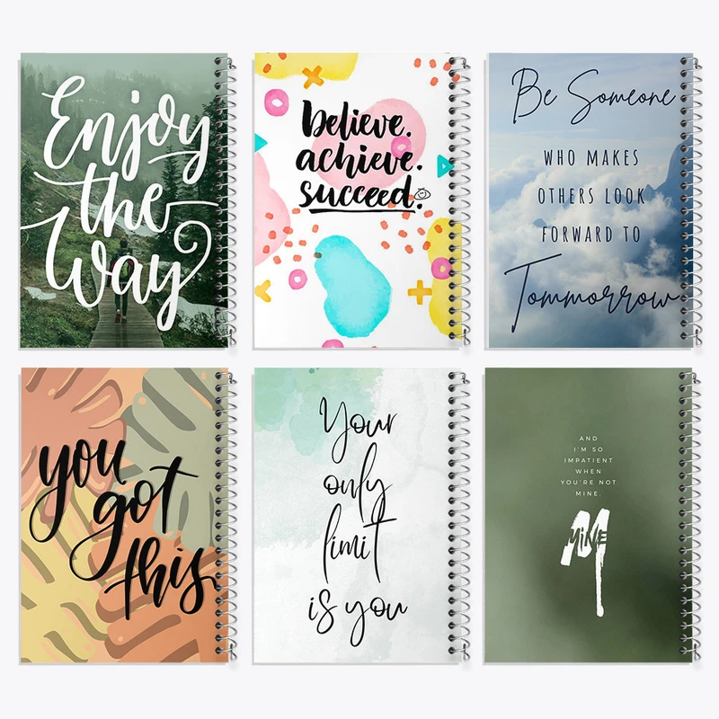 دفتر مشق 50 برگ خندالو طرح انگیزشی کد 834 مجموعه 6 عددی