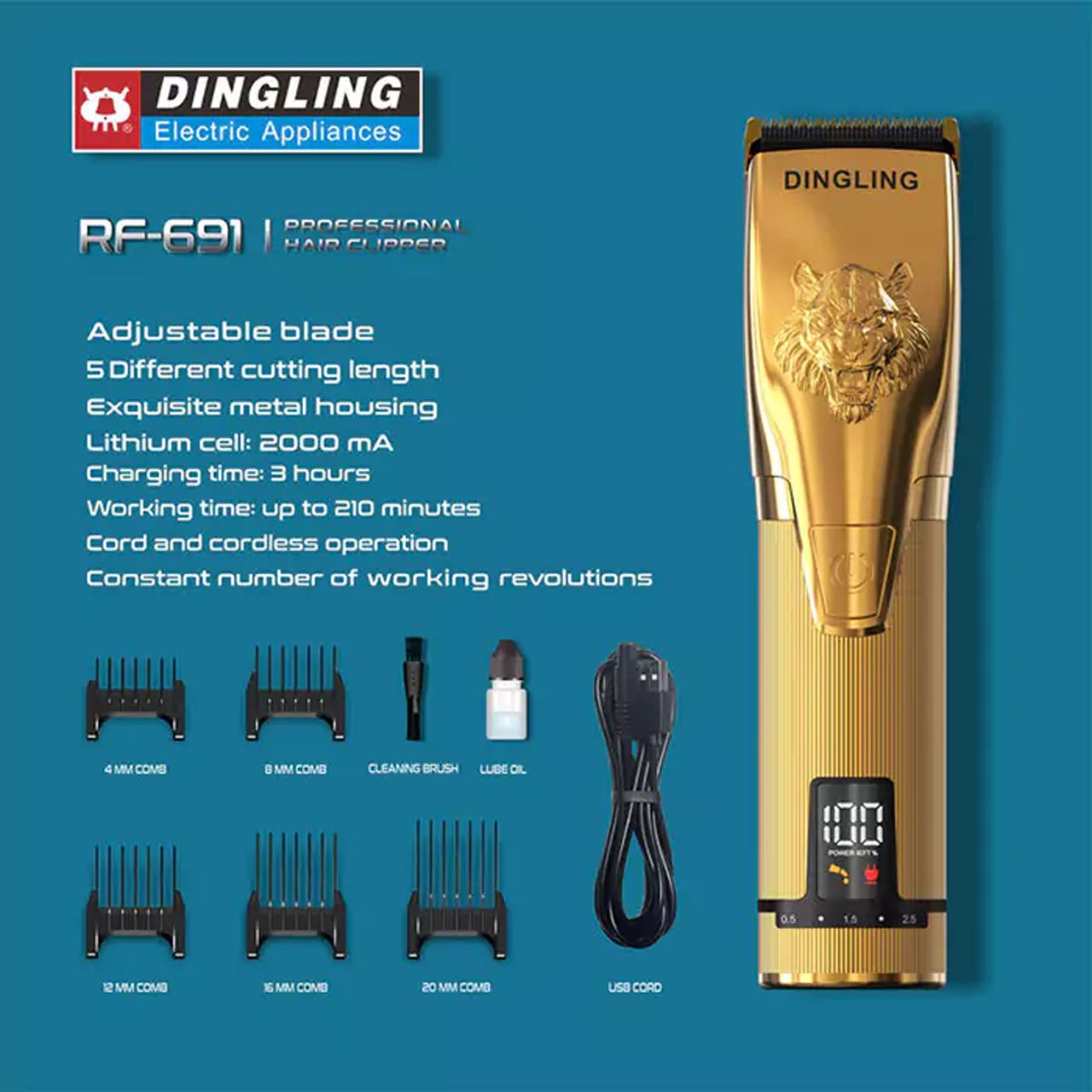 ماشین اصلاح موی سر دینگ لینگ مدل RF-691 -  - 7