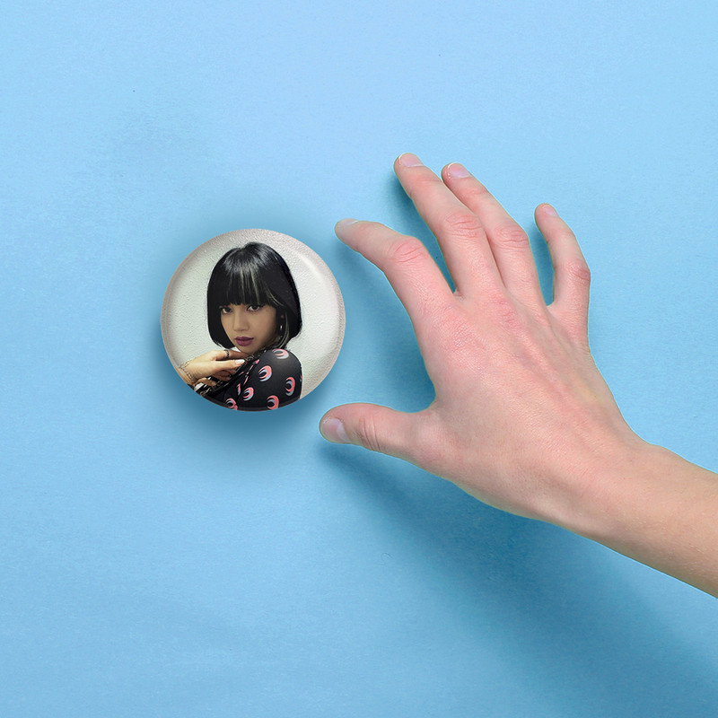 آینه جیبی خندالو مدل لیسا بلک پینک Black Pink  کد 14267