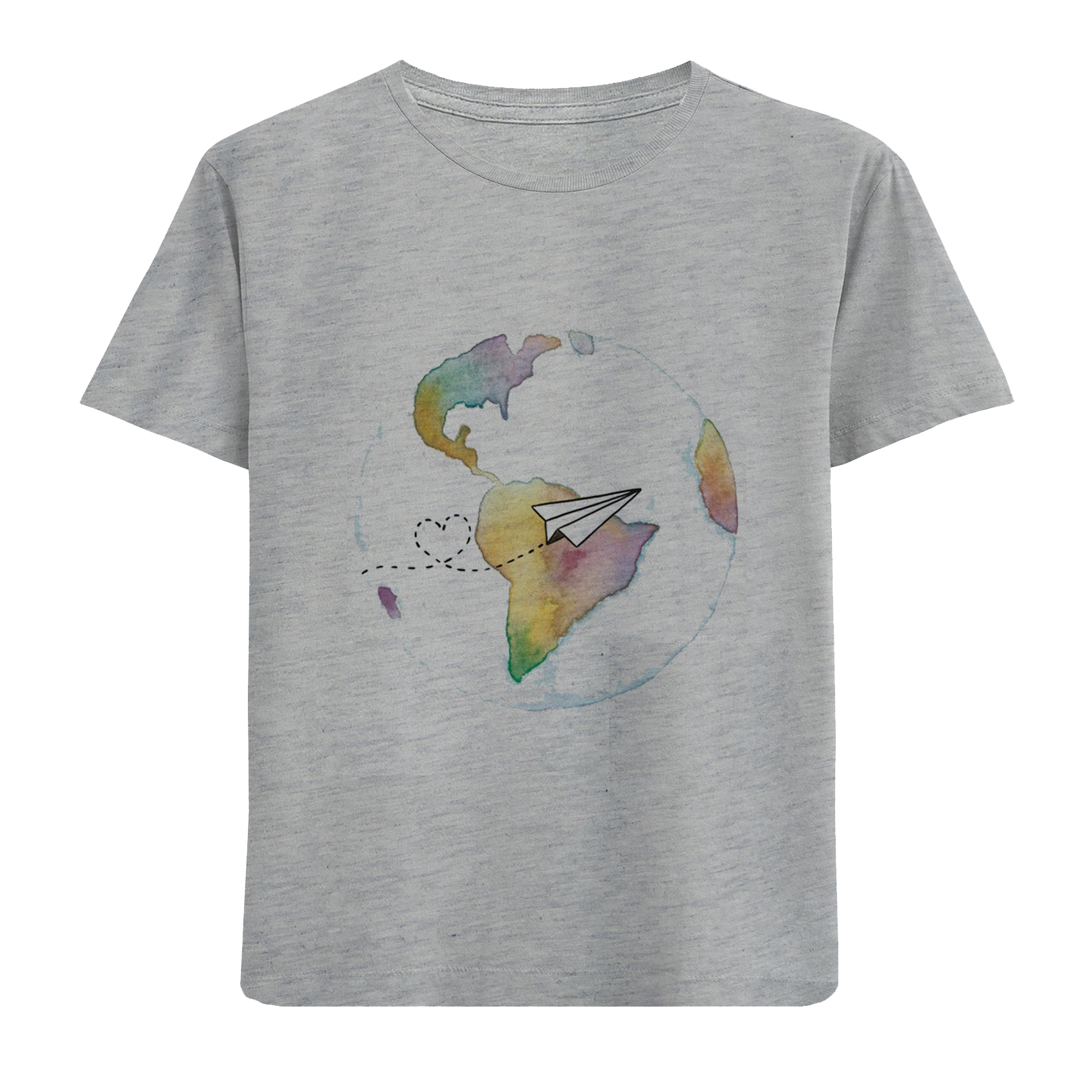 تی شرت آستین کوتاه پسرانه مدل کره زمین وهواپیما D436