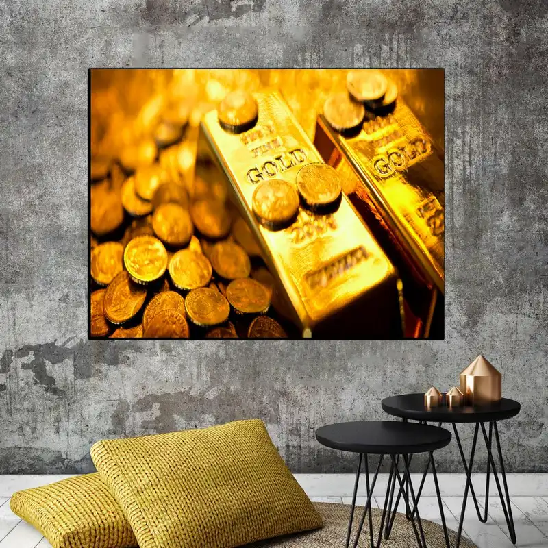 تابلو شاسی بکلیت طرح شمش و سکه طلا مدل SH-11413