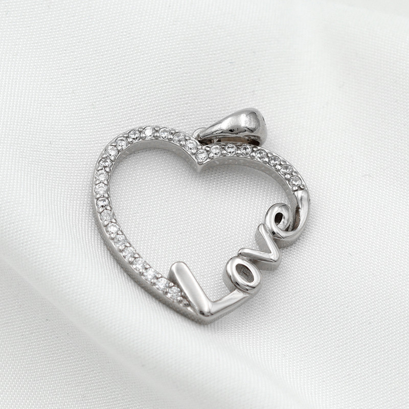 آویز گردنبند نقره زنانه مدل قلب کد SLP-27