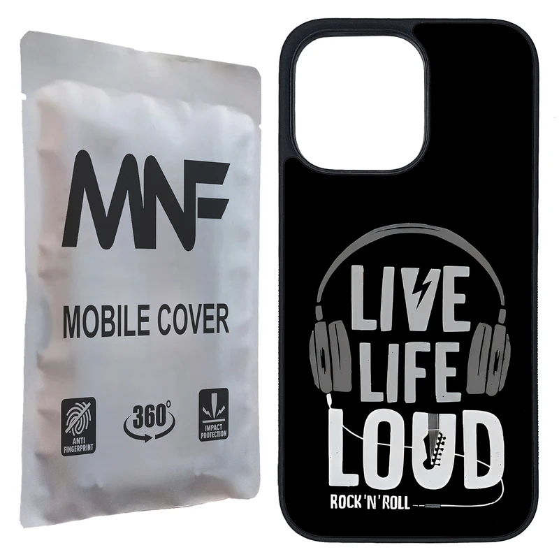 کاور ام ان اف طرح LIVE LIFE LOUD کد P-076 مناسب برای گوشی موبایل اپل iPhone 13 Pro