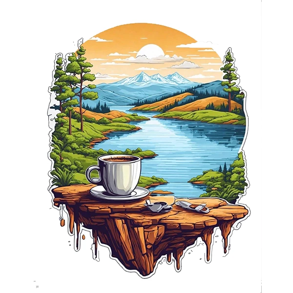 استیکر پارچه و لباس پاد آفرین طرح منظره کد 2620