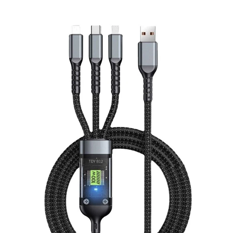 کابل تبدیل USB به microUSB / USB-C / لایتنینگ کد DATA & CHARGE طول 1.2 متر