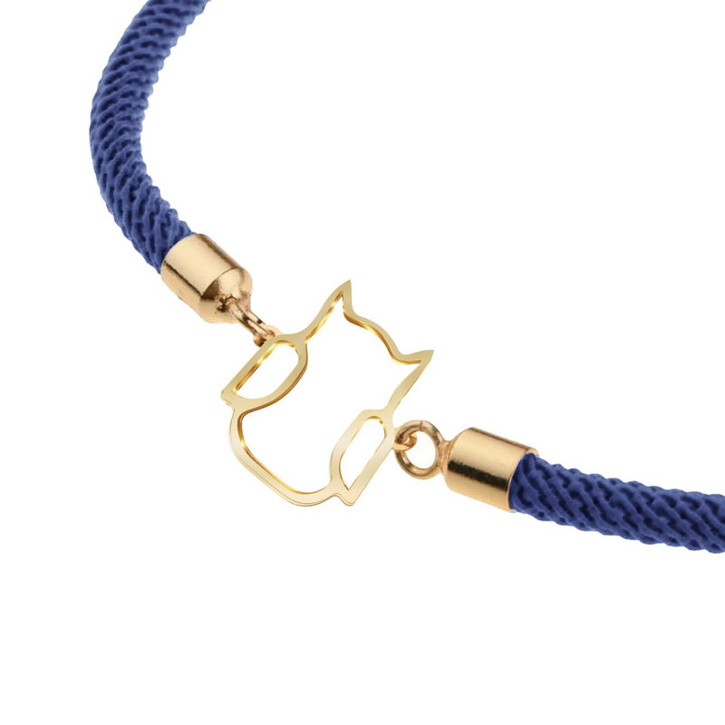 دستبند طلا 18 عیار زنانه مدوپد مدل جغد کد D13-10189