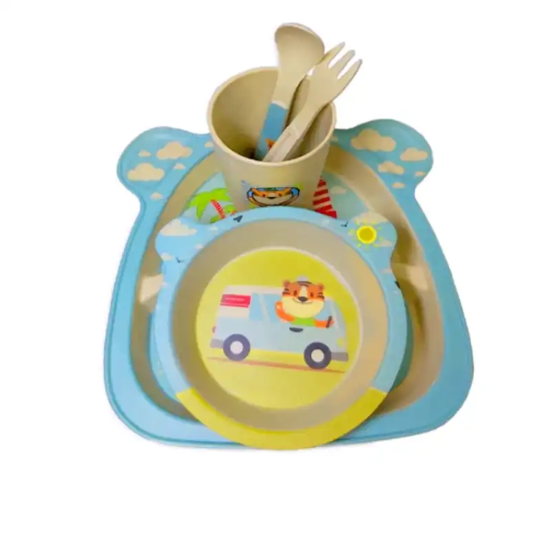 ظرف غذای 5 تکه کودک کوکو بامبو مدل 01 HAPPY-TIGER