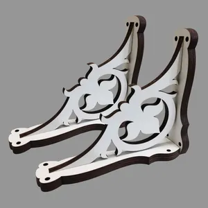 پایه نگهدارنده طبقه دیواری مدل گل آفتاب بسته 2 عددی