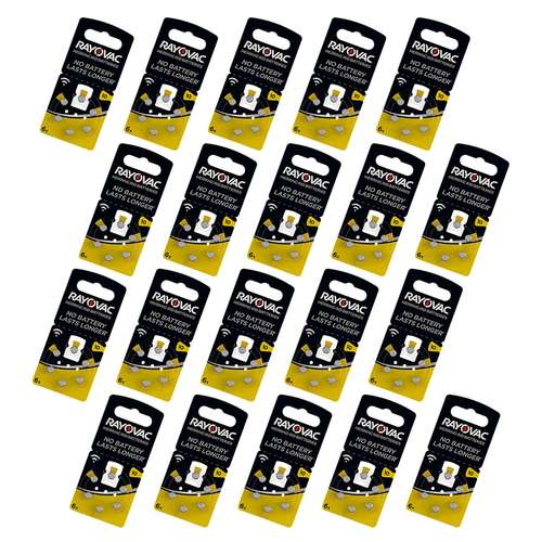 باتری سمعک ریوواک مدل 6-10 مجموعه 120 عددی